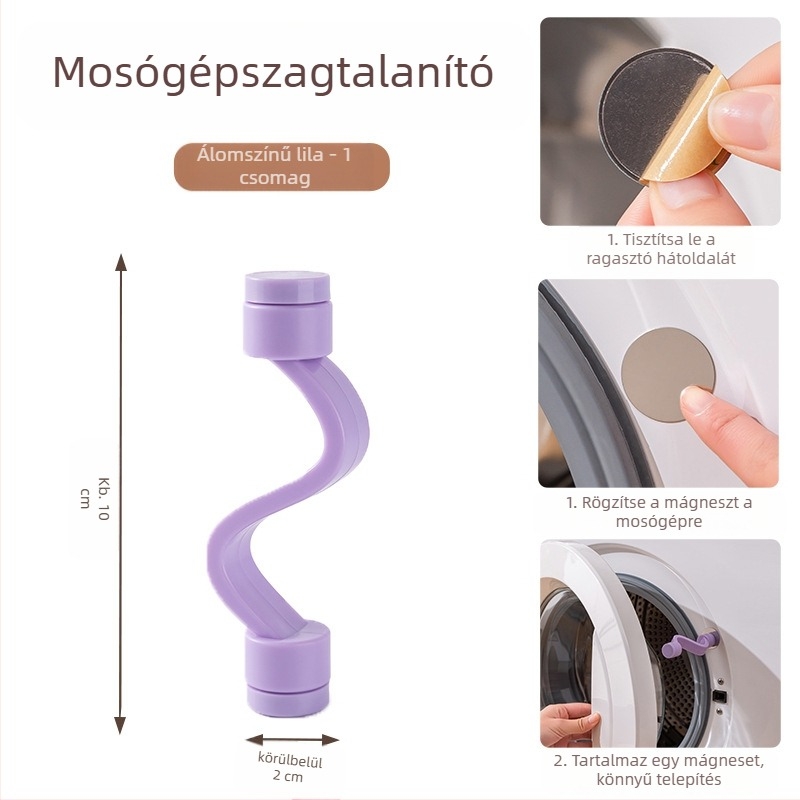 Mosógép ajtózár mágneses rögzítőcsappal, szellőző a penészedés és a szag ellen – telepítés nélkül, műanyag anyag (80% új műanyag)