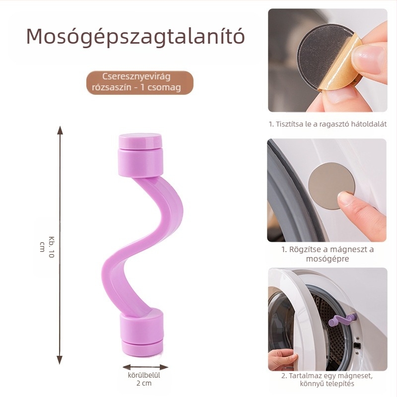 Mosógép ajtózár mágneses rögzítőcsappal, szellőző a penészedés és a szag ellen – telepítés nélkül, műanyag anyag (80% új műanyag)