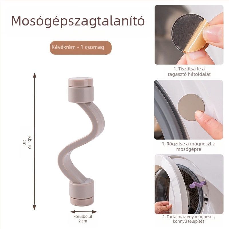 Mosógép ajtózár mágneses rögzítőcsappal, szellőző a penészedés és a szag ellen – telepítés nélkül, műanyag anyag (80% új műanyag)