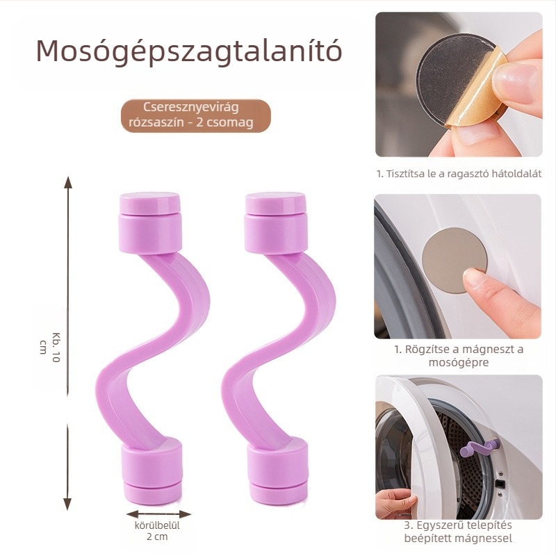 Mosógép ajtózár mágneses rögzítőcsappal, szellőző a penészedés és a szag ellen – telepítés nélkül, műanyag anyag (80% új műanyag)