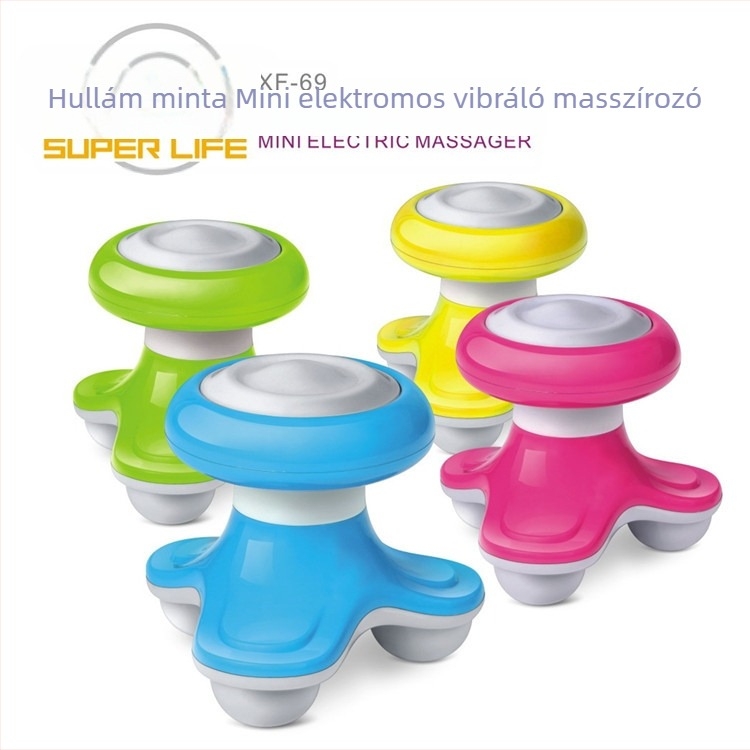XF-6901 Mini USB masszírozó – 3 érintkezési pont, vibrációs masszázs, háromlábú háromszög dizájn, nyakra, hátra, derékra, csípőre, lábakra és talpakra