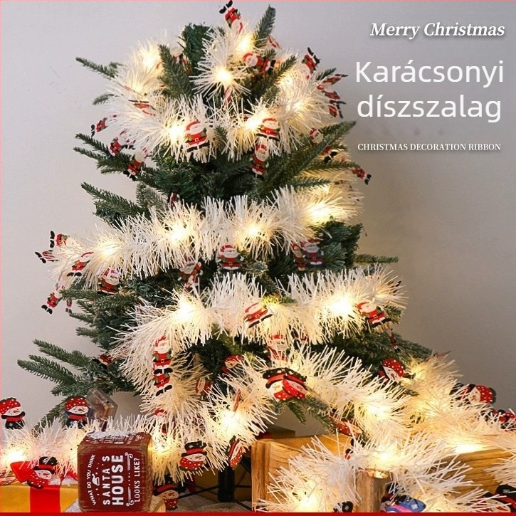 LED karácsonyi füzér, modell SLDS-SDMT0017, G5 lámpatartó, PVC burkolat, 3LM fényáram, IP42