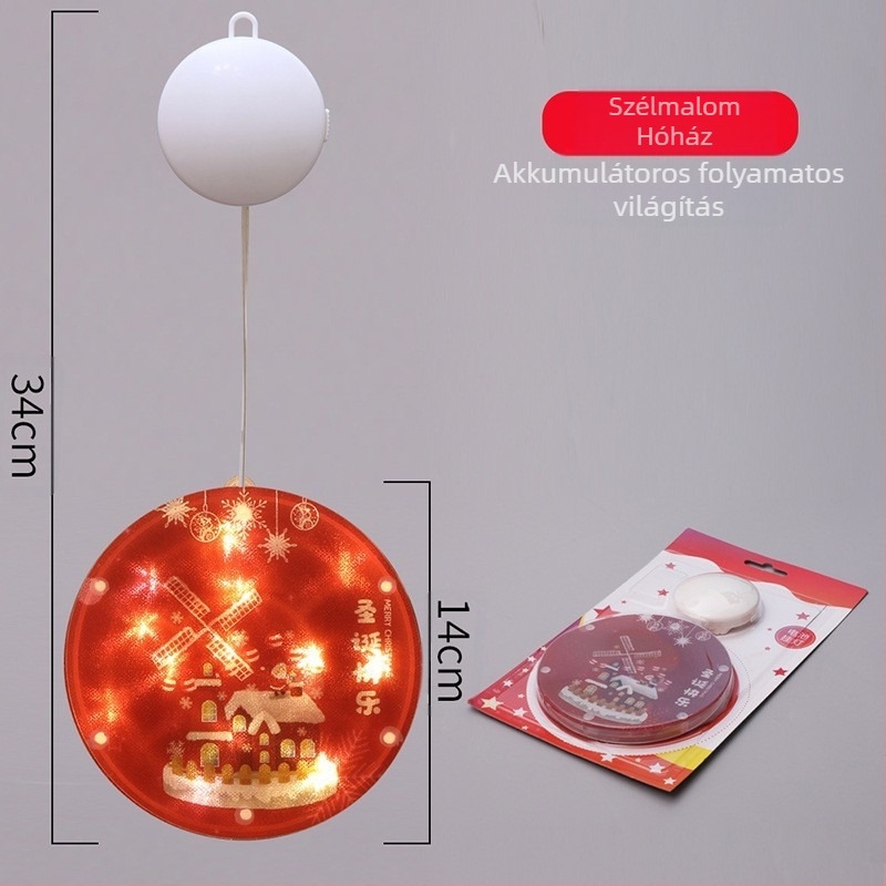 LED jégcsík beltéri karácsonyi dekoráció hóemberrel – modell: színes festőkorong öt akasztóval; G4 aljzat, 5V, IP65