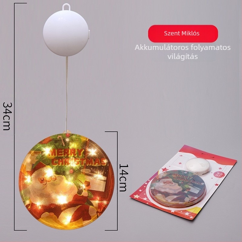 LED jégcsík beltéri karácsonyi dekoráció hóemberrel – modell: színes festőkorong öt akasztóval; G4 aljzat, 5V, IP65