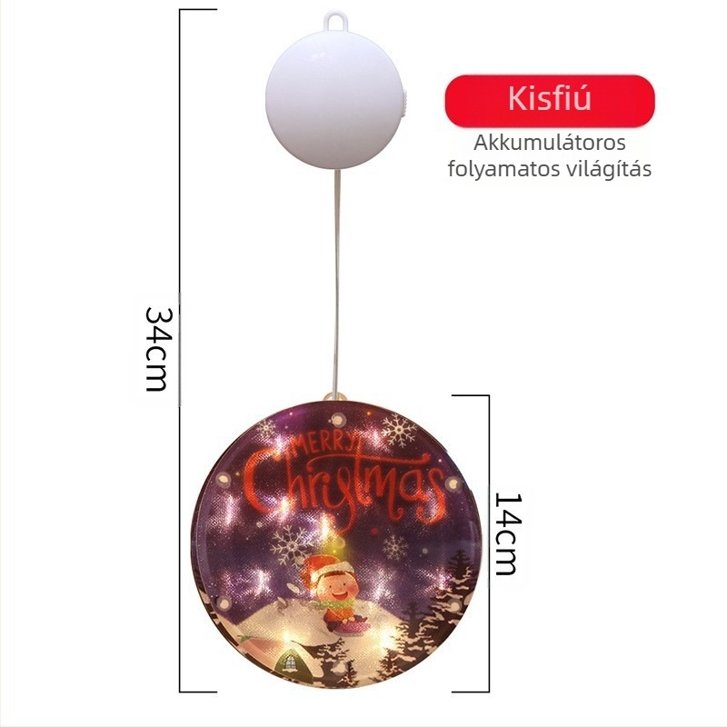 LED jégcsík beltéri karácsonyi dekoráció hóemberrel – modell: színes festőkorong öt akasztóval; G4 aljzat, 5V, IP65