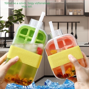 Jégkocka forma fedéllel, élelmiszer-minőségű PP műanyagból, könnyen kiemelhető, testreszabható, otthoni használatra