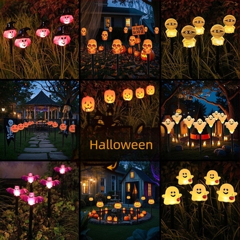 LED Halloween talajvilágítás gyepre és udvarra, napelemes, 0.06W, IP44, modell Halloween Ground Solar 2