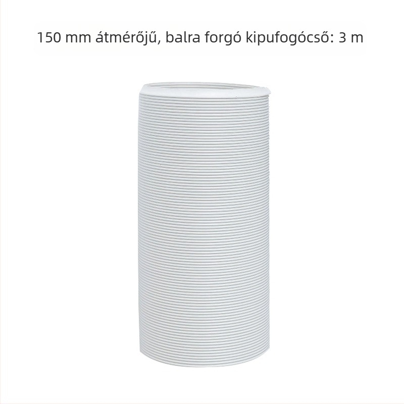 Teleszkópos kiáramlócső mobil klímaberendezéshez – vastagított acélszálakkal megerősített cső és hajlékony burkolat