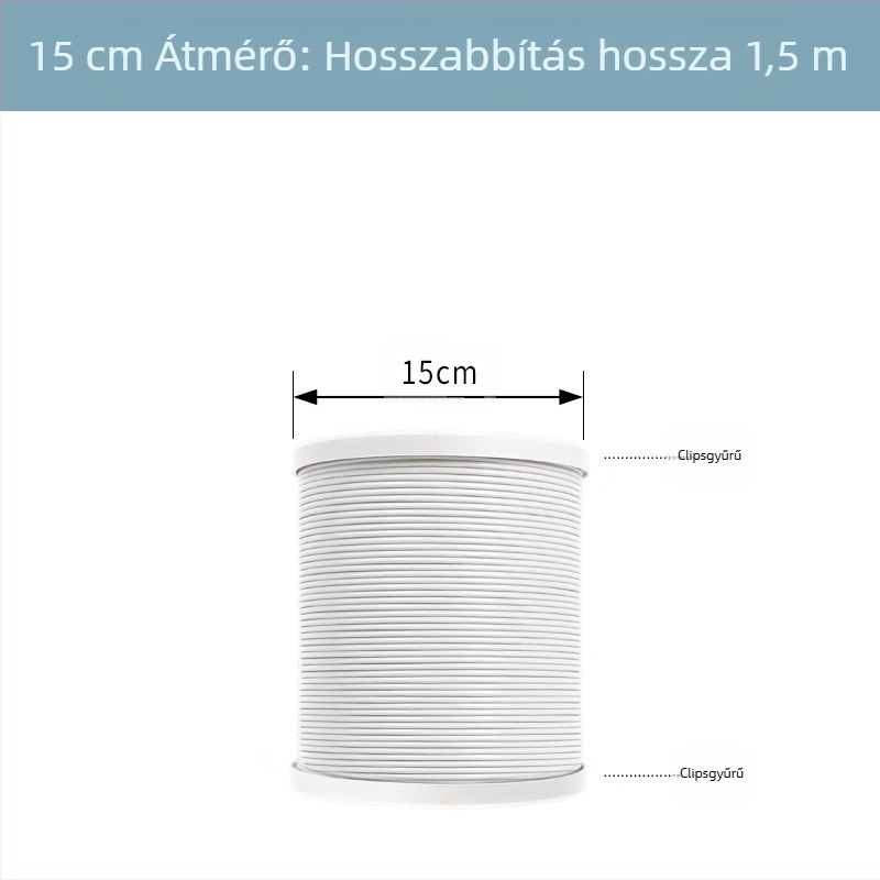 Teleszkópos kiáramlócső mobil klímaberendezéshez – vastagított acélszálakkal megerősített cső és hajlékony burkolat