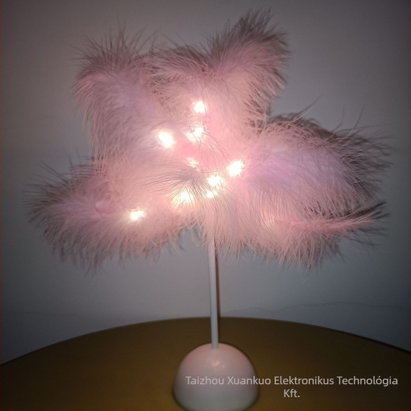 Tollas szív alakú asztali lámpa, modell Cool 101, akkumulátoros tápellátás, távirányítós és kézi működés, IP43, PVC ház