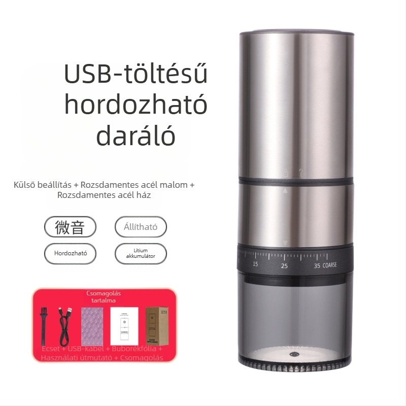 Mingxi elektromos kávédaráló babokhoz — automata, ABS ház, 0,43 kg, testreszabás elérhető