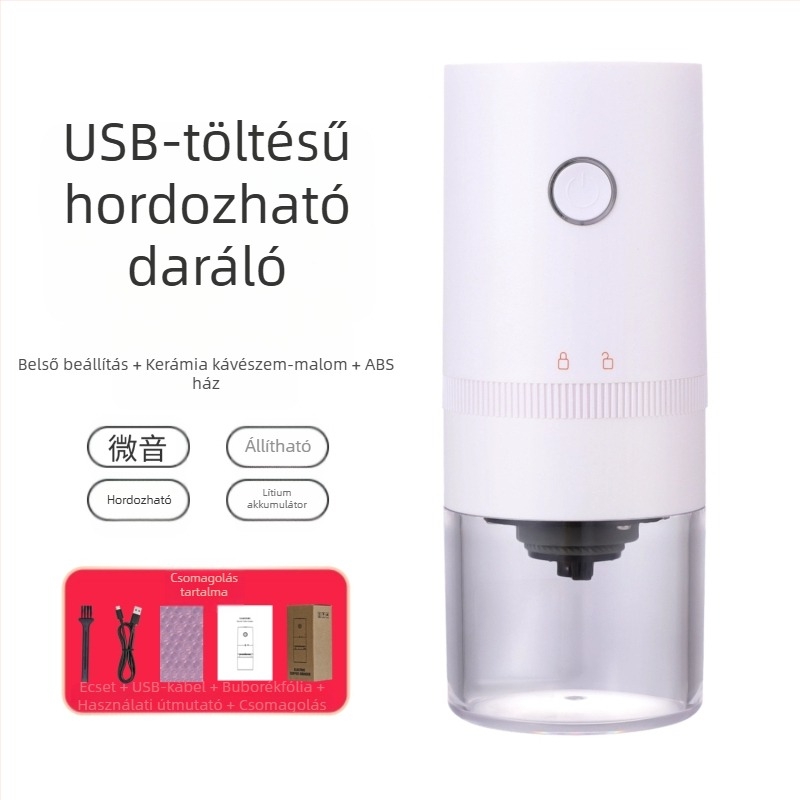 Mingxi elektromos kávédaráló babokhoz — automata, ABS ház, 0,43 kg, testreszabás elérhető