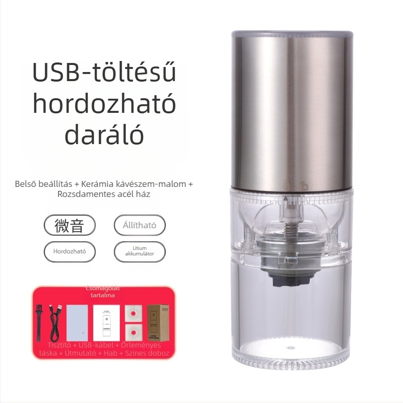 Mingxi elektromos kávédaráló babokhoz — automata, ABS ház, 0,43 kg, testreszabás elérhető