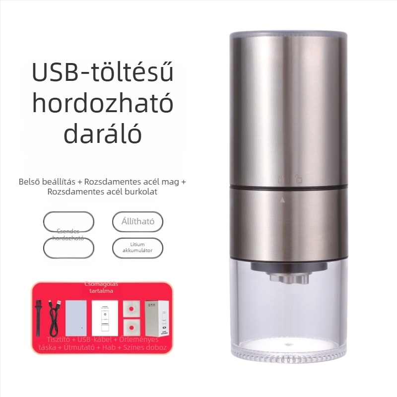 Mingxi elektromos kávédaráló babokhoz — automata, ABS ház, 0,43 kg, testreszabás elérhető