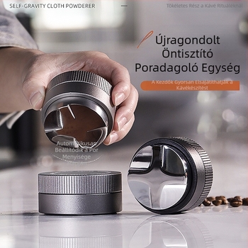 Rozsdamentes acél gravitációs kávétamper, állítható magasságú, 390 g