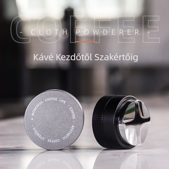 Rozsdamentes acél gravitációs kávétamper, állítható magasságú, 390 g