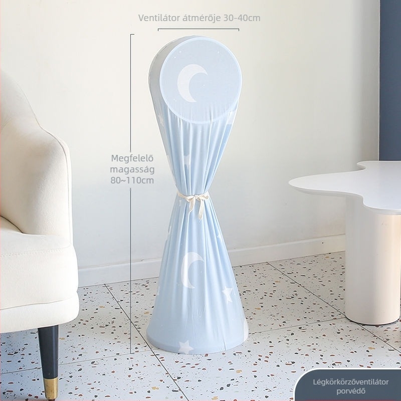 Pamut porvédő huzat padlón álló és lapát nélküli toronyventilátorokhoz – minimalist stílus, védő tok tároláshoz otthoni használatra