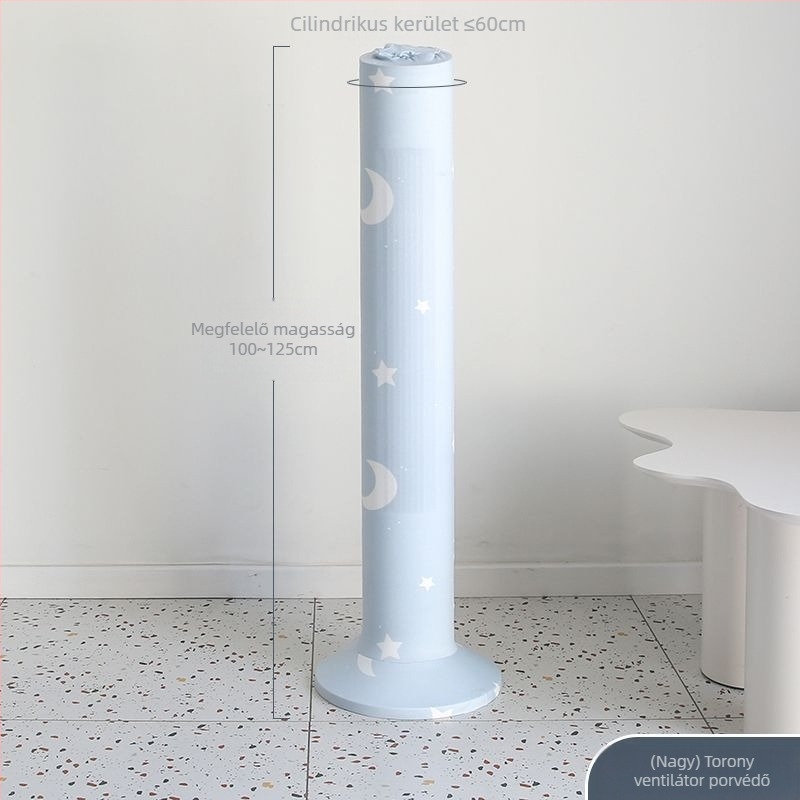 Pamut porvédő huzat padlón álló és lapát nélküli toronyventilátorokhoz – minimalist stílus, védő tok tároláshoz otthoni használatra