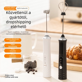 Elektromos tejhabosító, kézi tojásverő fejjel, modern minimál stílus, származás Jieyang