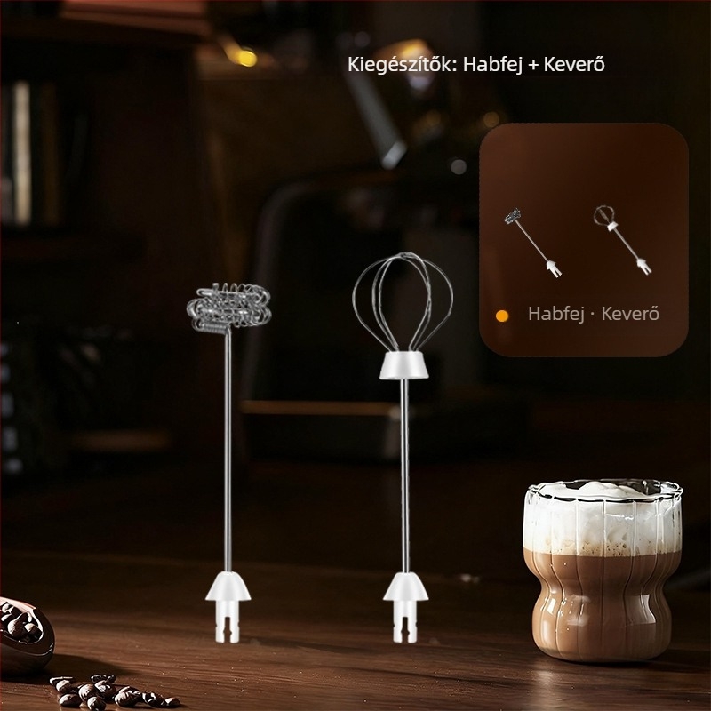 Elektromos tejhabosító, kézi tojásverő fejjel, modern minimál stílus, származás Jieyang