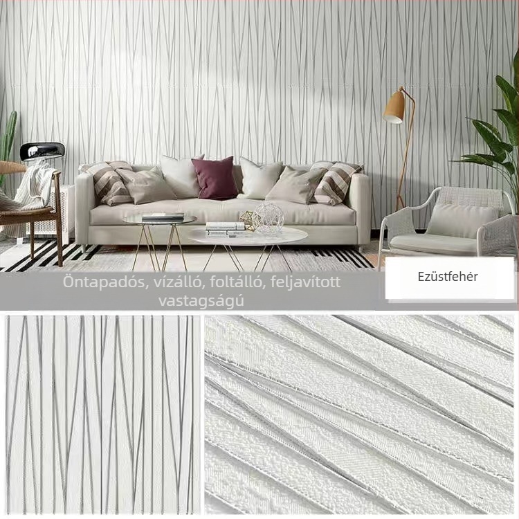 3D falpanel mural hálószobába, karcolásálló és vízálló, XPE habos anyag, absztrakt modern dizájn, telepítési szolgáltatás elérhető