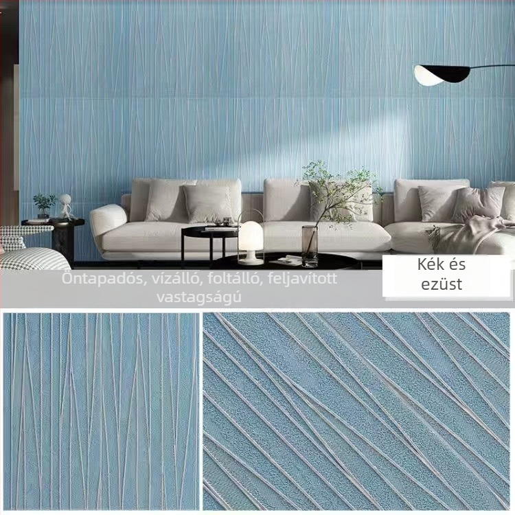 3D falpanel mural hálószobába, karcolásálló és vízálló, XPE habos anyag, absztrakt modern dizájn, telepítési szolgáltatás elérhető