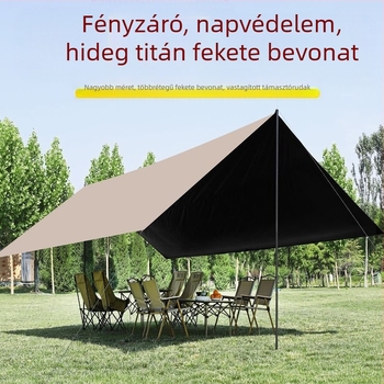 Gyorsnyitású vinil sátor – minden egyben kempingezéshez: árnyékolás, grill és teafőzés, hordozható kültéri menedék (4,5 × 2,4 m, 2–20 fő)