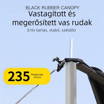Gyorsnyitású vinil sátor – minden egyben kempingezéshez: árnyékolás, grill és teafőzés, hordozható kültéri menedék (4,5 × 2,4 m, 2–20 fő)