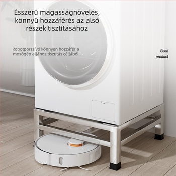 Rozsdamentes acélból készült mosógép talapzat, modell JX00039, egyrétegű kialakítás, CE tanúsítvány