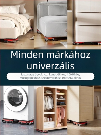 Forgó kerekekkel ellátott univerzális mozgó alap a nehéz bútorok és hűtőszekrények mozgatásához