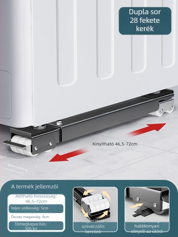 Forgó kerekekkel ellátott univerzális mozgó alap a nehéz bútorok és hűtőszekrények mozgatásához