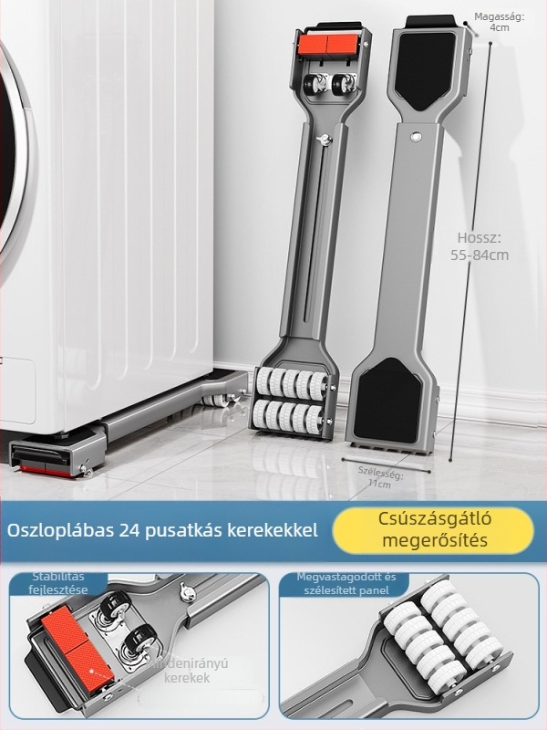 Forgó kerekekkel ellátott univerzális mozgó alap a nehéz bútorok és hűtőszekrények mozgatásához