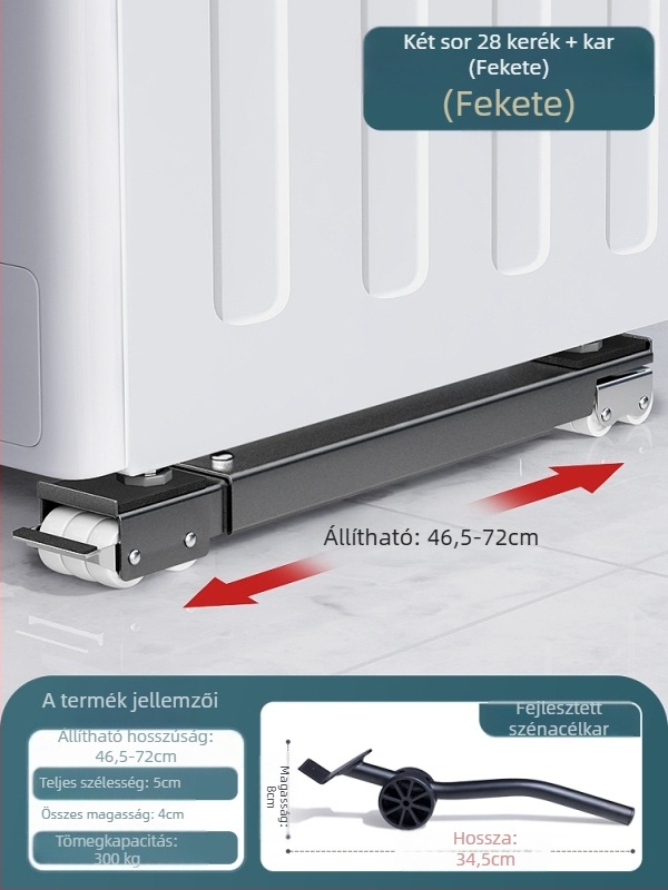 Forgó kerekekkel ellátott univerzális mozgó alap a nehéz bútorok és hűtőszekrények mozgatásához