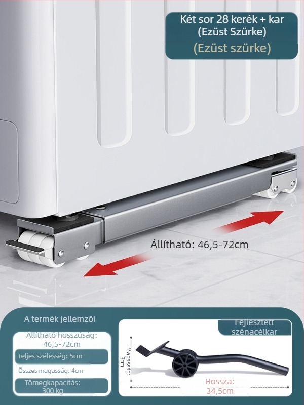 Forgó kerekekkel ellátott univerzális mozgó alap a nehéz bútorok és hűtőszekrények mozgatásához