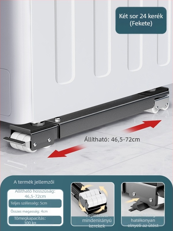 Forgó kerekekkel ellátott univerzális mozgó alap a nehéz bútorok és hűtőszekrények mozgatásához