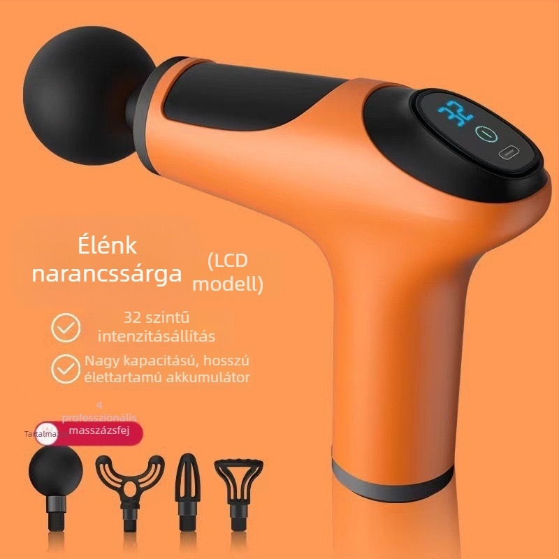 Fascia masszírozó pisztoly nyakra, deréktájra, csípőre, lábakra, hátra és talpakra — újratölthető, több sebességű működés, mechanikus vezérlés, modellek: 828/888/858/818