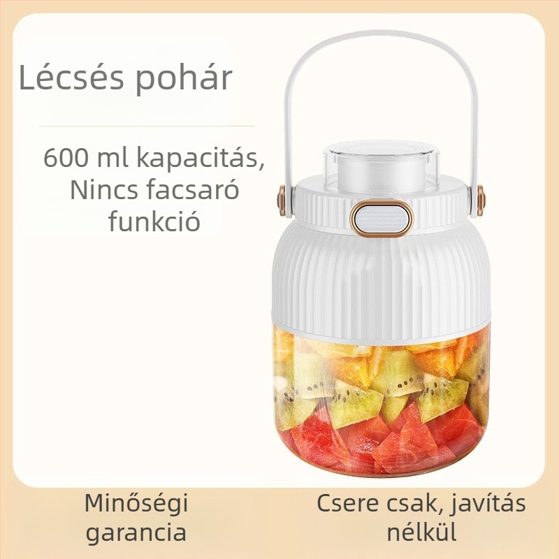 Hordozható gyümölcs- és zöldséglé facsaró, kapacitás 601–800 ml, 200 W, 20001–22000 rpm, 5+ pengével, beépített akkumulátor