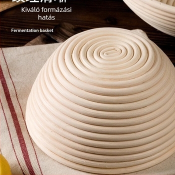 Rattan kenyérfermentációs kosár európai stílusban – sütéshez és tároláshoz, modern minimalista stílus, Vietnam eredetű