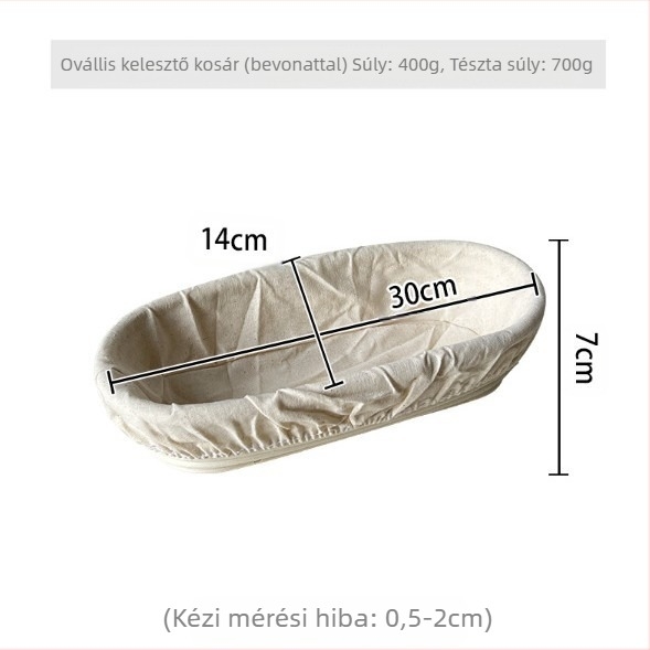 Rattan kenyérfermentációs kosár európai stílusban – sütéshez és tároláshoz, modern minimalista stílus, Vietnam eredetű