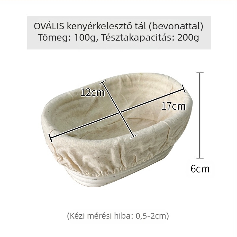 Rattan kenyérfermentációs kosár európai stílusban – sütéshez és tároláshoz, modern minimalista stílus, Vietnam eredetű