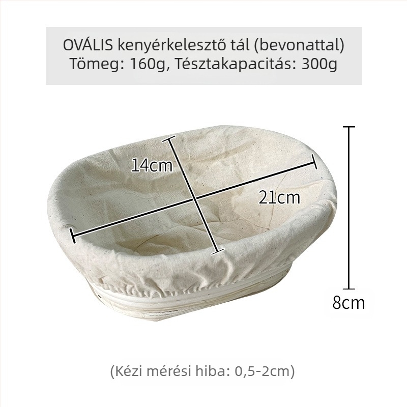 Rattan kenyérfermentációs kosár európai stílusban – sütéshez és tároláshoz, modern minimalista stílus, Vietnam eredetű