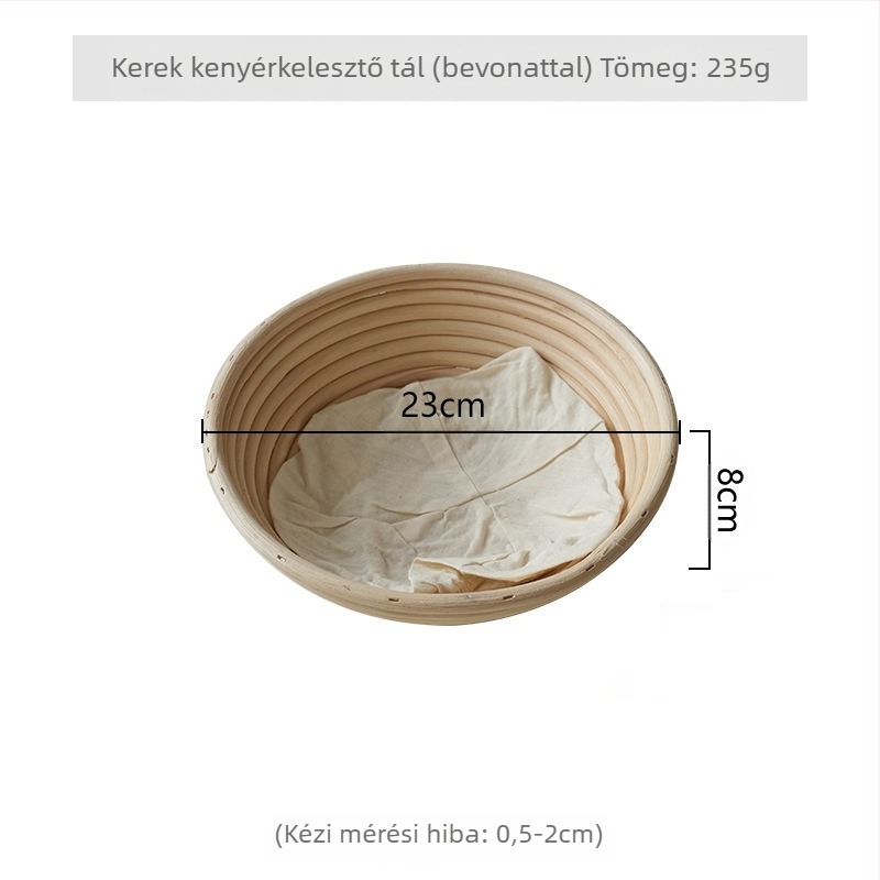 Rattan kenyérfermentációs kosár európai stílusban – sütéshez és tároláshoz, modern minimalista stílus, Vietnam eredetű