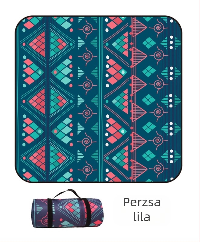 Piknik takaró flanelből és alumíniumfóliával, vízálló és nedvességálló, több személyes használatra, súly 1000 g