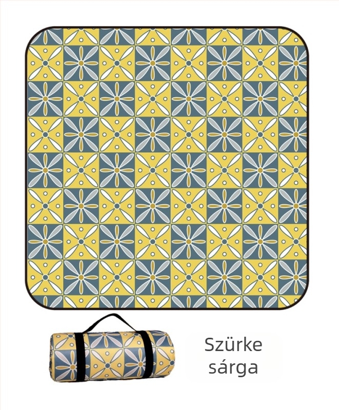 Piknik takaró flanelből és alumíniumfóliával, vízálló és nedvességálló, több személyes használatra, súly 1000 g