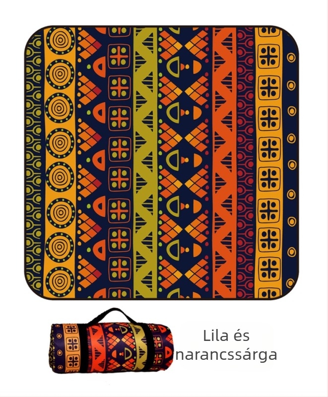 Piknik takaró flanelből és alumíniumfóliával, vízálló és nedvességálló, több személyes használatra, súly 1000 g