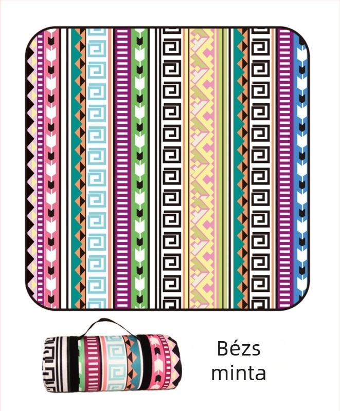 Piknik takaró flanelből és alumíniumfóliával, vízálló és nedvességálló, több személyes használatra, súly 1000 g