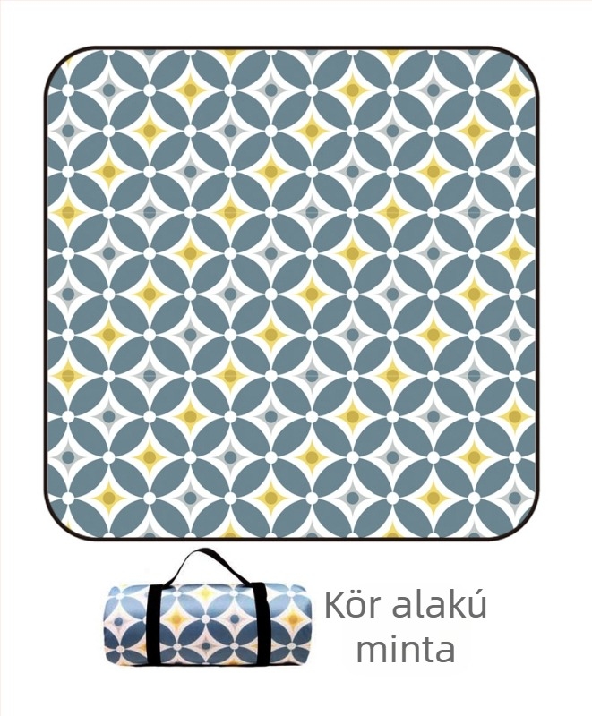 Piknik takaró flanelből és alumíniumfóliával, vízálló és nedvességálló, több személyes használatra, súly 1000 g