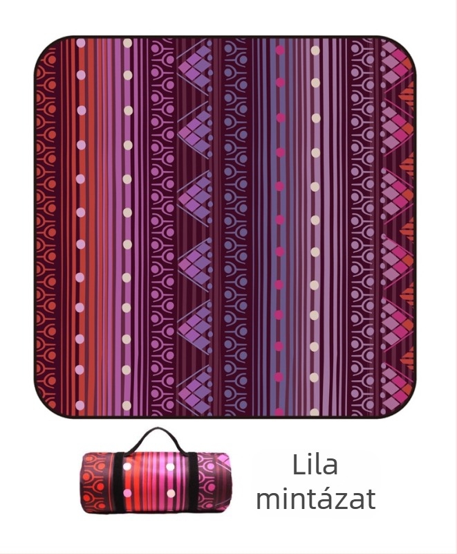 Piknik takaró flanelből és alumíniumfóliával, vízálló és nedvességálló, több személyes használatra, súly 1000 g