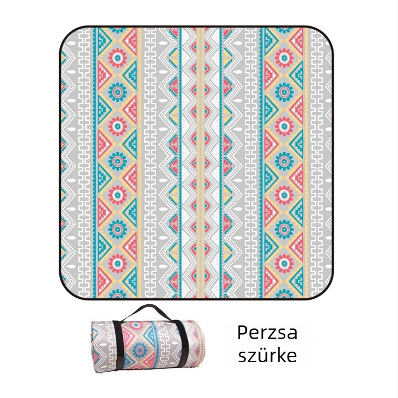 Piknik takaró flanelből és alumíniumfóliával, vízálló és nedvességálló, több személyes használatra, súly 1000 g