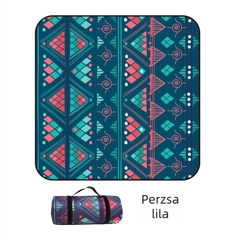 Piknik takaró flanelből és alumíniumfóliával, vízálló és nedvességálló, több személyes használatra, súly 1000 g